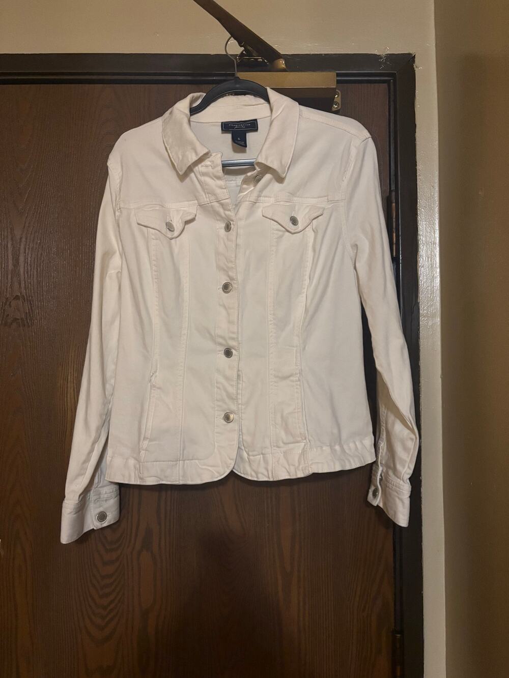 Bundle White Jean Jacket/ Dress/ T-Shirt Casual Cotton Everyday Preppy Fall